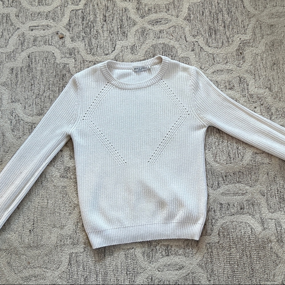 Brave Soul White Sweater